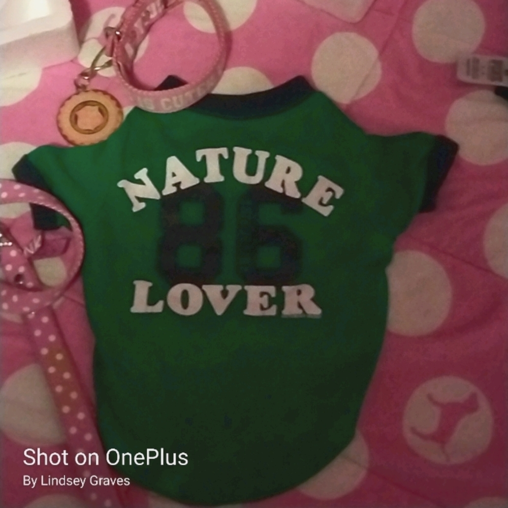 SOLD PINK VS NATURE LOVER DOG/PUP SHIRT